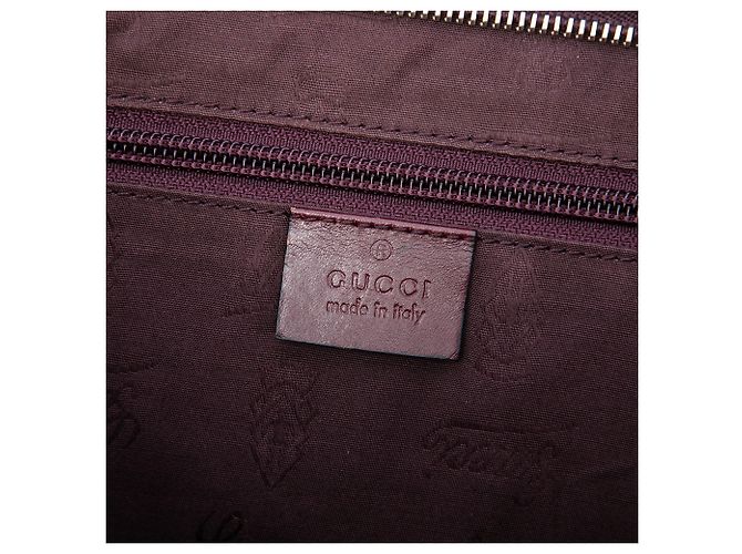 Gucci Borsa a Tracolla Rossa Stampa GG Rosso Bordò - vista 5