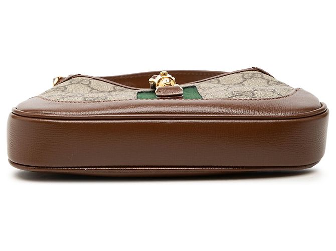 Gucci Mini Borsa a Tracolla Jackie 1961 Beige GG Supreme Web - vista 3