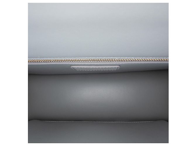Dior Gray Grained Calfskin 30 Montaigne Chain Flap Marrone - vista 4