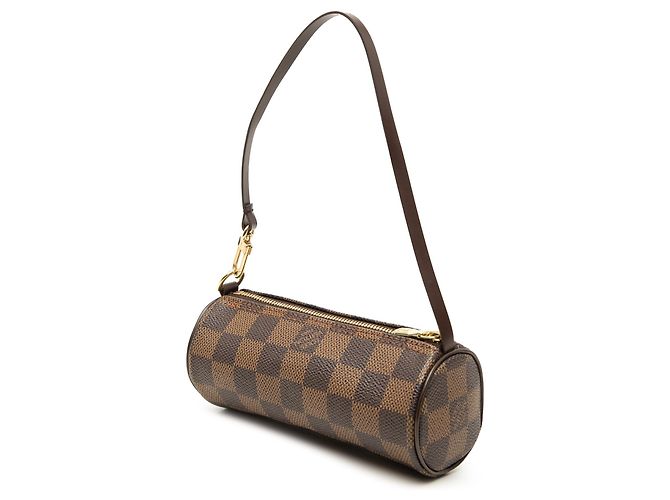 Louis Vuitton Brown Damier Ebene Papillon Pochette Marrone - vista 2