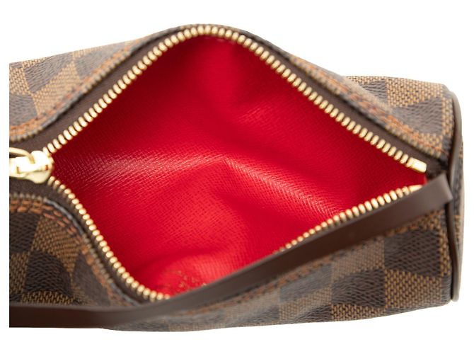 Louis Vuitton Brown Damier Ebene Papillon Pochette Marrone - vista 4