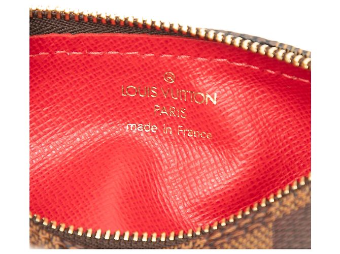 Louis Vuitton Brown Damier Ebene Papillon Pochette Marrone - vista 5