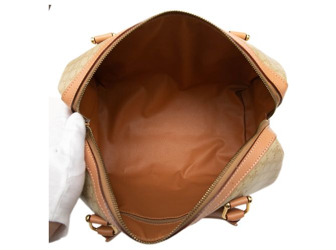 Céline Celine Beige Macadam Boston Bag aus beschichtetem Canvas - Ansicht 4