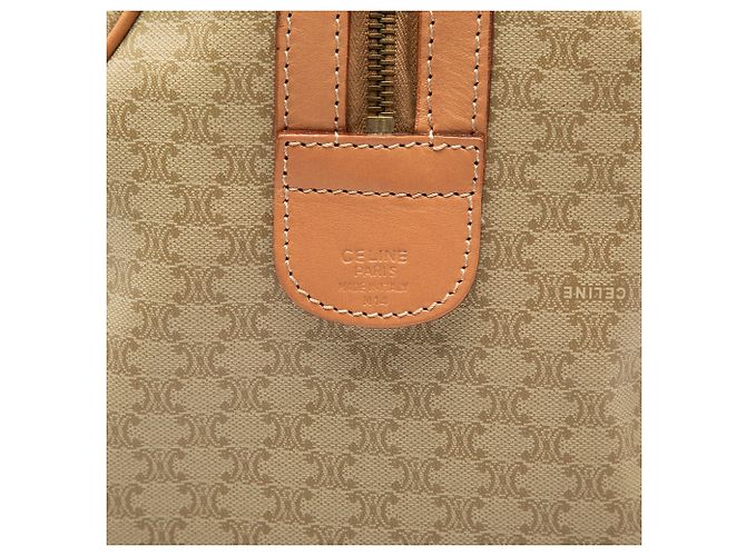 Céline Celine Beige Macadam Boston Bag aus beschichtetem Canvas - Ansicht 5