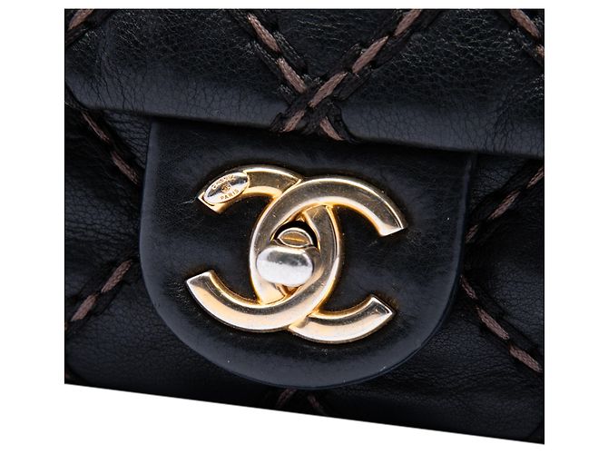 Chanel Black Paris Dallas Small Quilted Calfskin Chic Stitch Flap Nero - vista 5