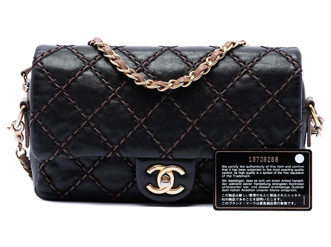 Chanel Black Paris Dallas Small Quilted Calfskin Chic Stitch Flap Nero - vista 7