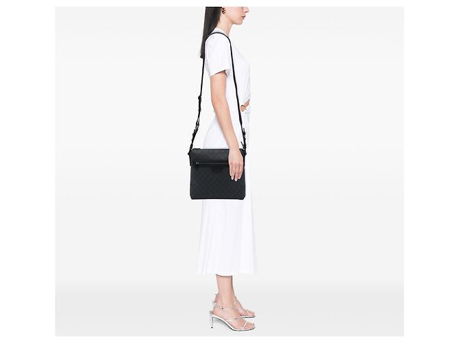 Gucci Black GG Supreme Crossbody-Tasche Schwarz - Ansicht 6