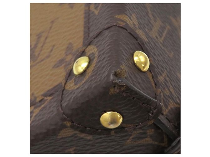 Louis Vuitton Brown Monogram Reverse Pochette Trunk Verticale Marrone - vista 12