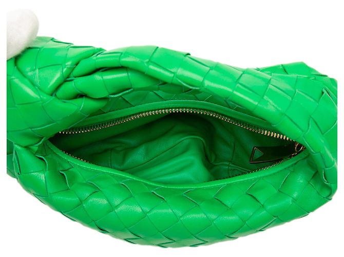 Bottega Veneta Mini Jodie in Nappa Intrecciato Verde - vista 4