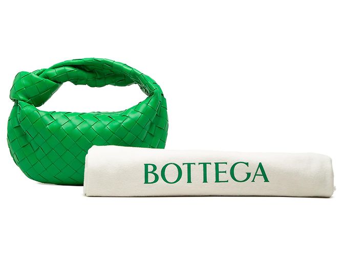 Bottega Veneta Mini Jodie in Nappa Intrecciato Verde - vista 7