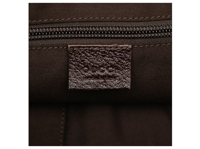 Gucci Beige GG Canvas Web Halbmond Crossbody Tasche - Ansicht 5