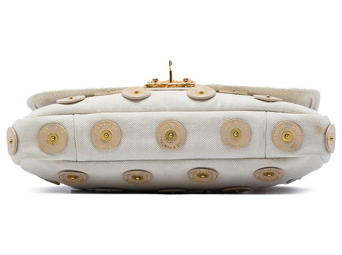 Louis Vuitton White Polka Dots Panama Tinkerbell Bianco - vista 3