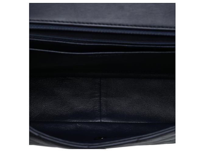 Chanel Blue Large Quilted Lambskin Elementary Chic Flap Blu navy - vista 4