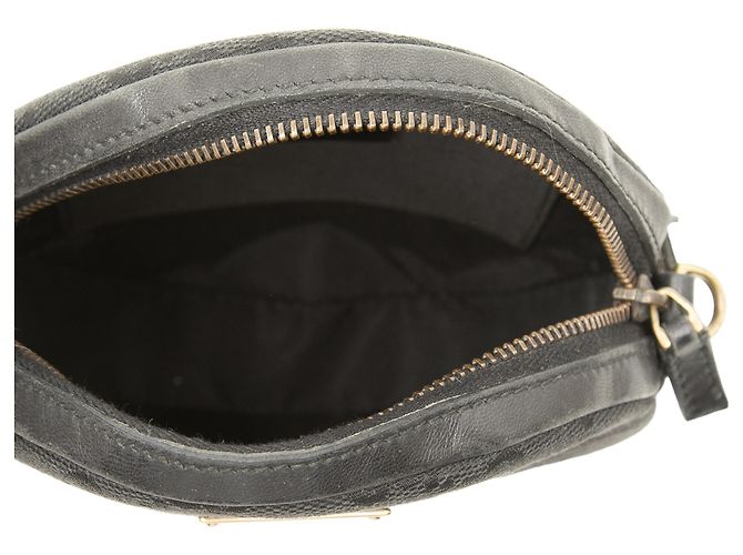 Borsa a tracolla rotonda Gucci in tela GG nera Nero - vista 4