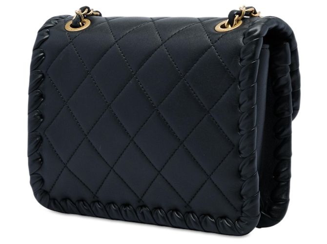Chanel Black Mini CC Quilted Calfskin Braided My Own Frame Flap Nero - vista 2