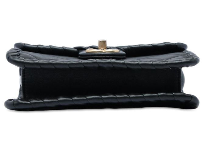 Chanel Black Mini CC Quilted Calfskin Braided My Own Frame Flap Nero - vista 3