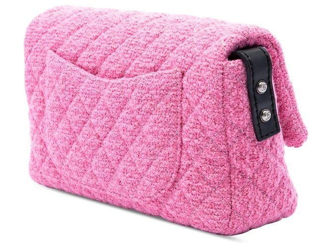 Chanel Pink Small Quilted Tweed Reissue 2.55 Easy Messenger Flap Rosa - vista 2