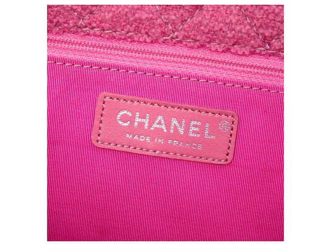Chanel Pink Small Quilted Tweed Reissue 2.55 Easy Messenger Flap Rosa - vista 5