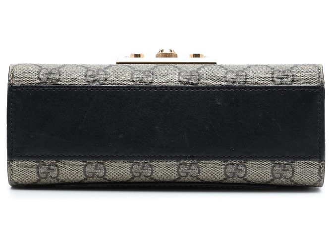 Gucci Beige Small GG Supreme Padlock Crossbody - vista 3