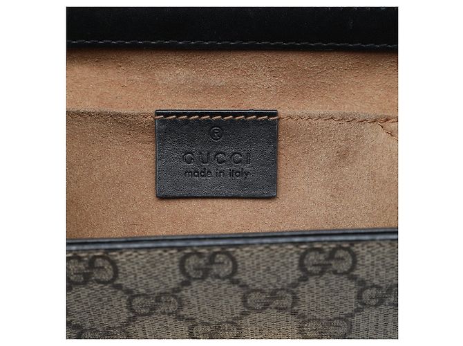 Gucci Beige Small GG Supreme Padlock Crossbody - vista 5