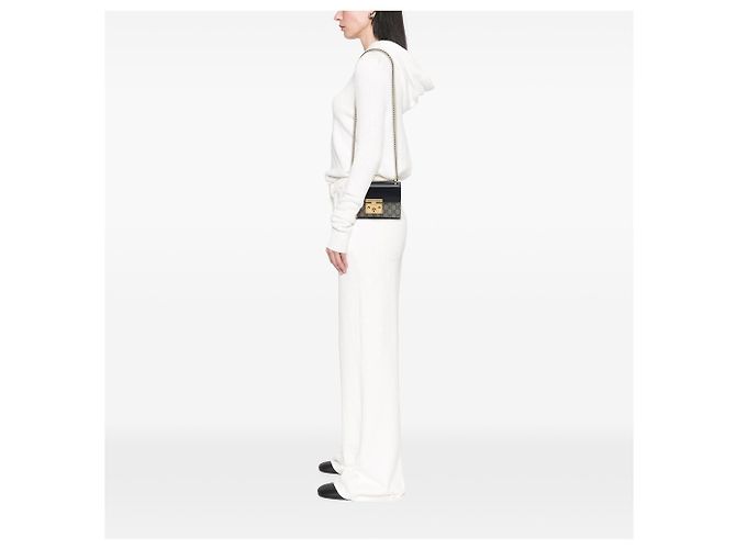 Gucci Beige Small GG Supreme Padlock Crossbody - vista 6