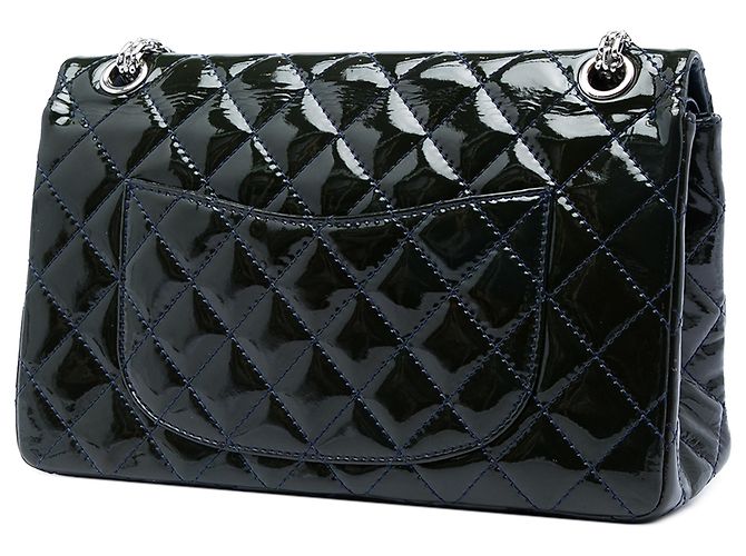 Chanel Blue Quilted Patent Reissue 2.55 Double Flap 226 Blu navy - vista 2