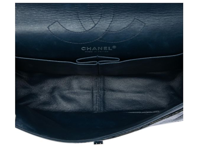 Chanel Blue Quilted Patent Reissue 2.55 Double Flap 226 Blu navy - vista 4