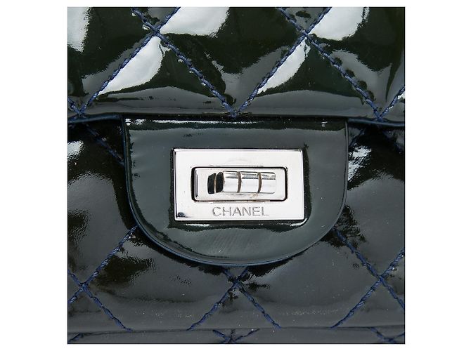 Chanel Blue Quilted Patent Reissue 2.55 Double Flap 226 Blu navy - vista 5