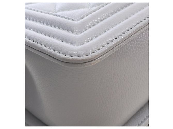Chanel Gray Small Quilted Caviar Boy Flap Marrone - vista 11