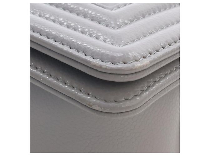 Chanel Gray Small Quilted Caviar Boy Flap Marrone - vista 12