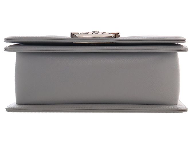 Chanel Gray Small Quilted Caviar Boy Flap Marrone - vista 5