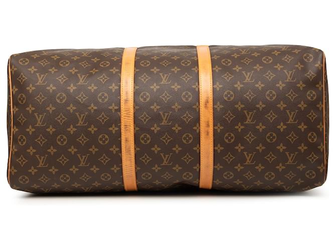 Louis Vuitton Brown Monogram Keepall 60 Marrone - vista 3