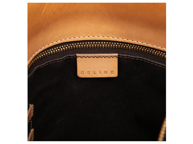 Céline Tote Celine Brown Macadam Coated Canvas Marrone - vista 5