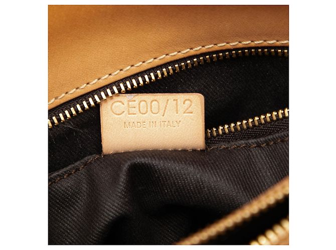 Céline Tote Celine Brown Macadam Coated Canvas Marrone - vista 6