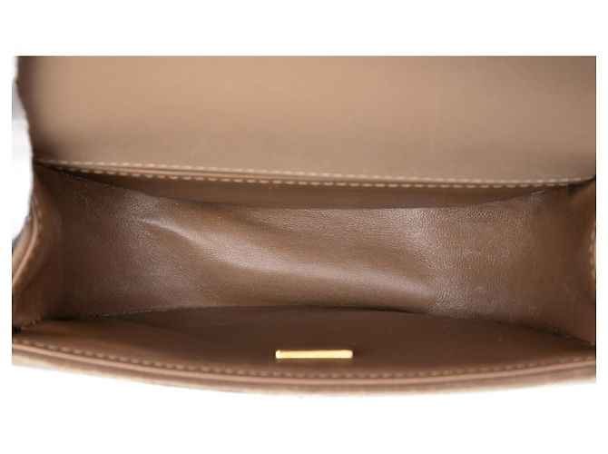 Borsa Messenger Boy Chanel in velluto matelassé marrone, piccola Marrone chiaro - vista 4