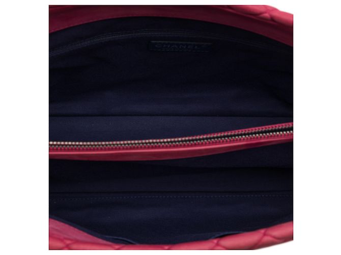 Chanel Red Large Quilted Iridescent Calfskin New Bubble Tote Rosso - vista 4