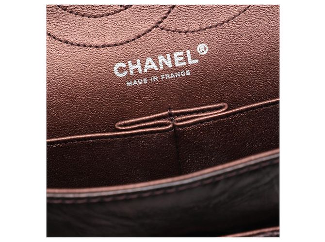 Chanel Brown Quilted Metallic Aged Calfskin Reissue 2.55 Double Flap 226 Marrone Bronzo - vista 5