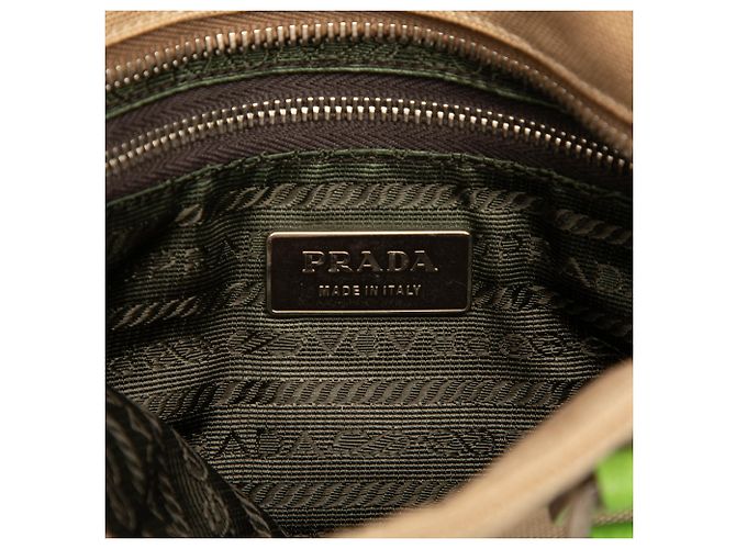 Bolso Tote Prada de lona Canapa beige con ribetes Cinghiale - vista 5