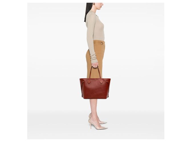 Louis Vuitton Brown Epi Neverfull MM Marrone - vista 6