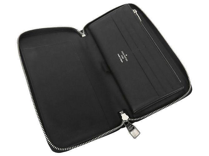 Cartera Louis Vuitton Black Damier Graphite Zippy Organizer Negro - vista 4