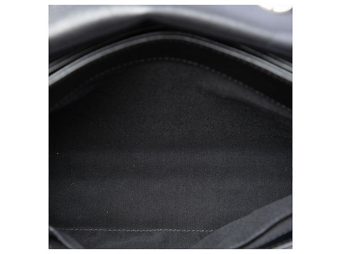 Chanel Black Large CC Quilted Patent Double Compartment Flap Nero - vista 4