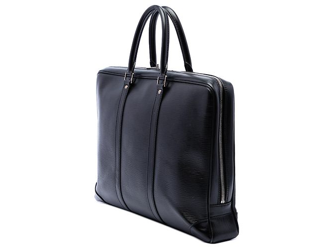 Louis Vuitton Black Epi Porte Documents Voyage Nero - vista 2