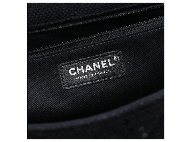 Chanel Black Jumbo Sequin Embellished Quilted Tweed Reissue 2.55 Messenger Flap Nero - vista 5