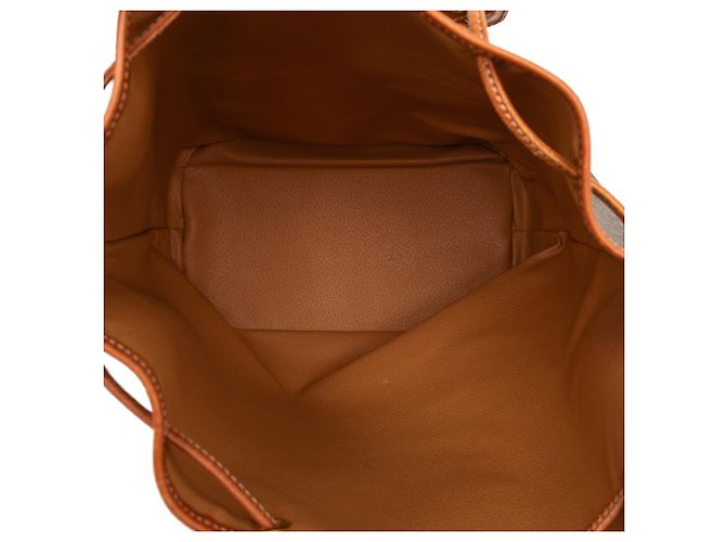 16 Céline Borsa bucket con coulisse Celine Brown Macadam Coated Canvas Marrone - vista 4
