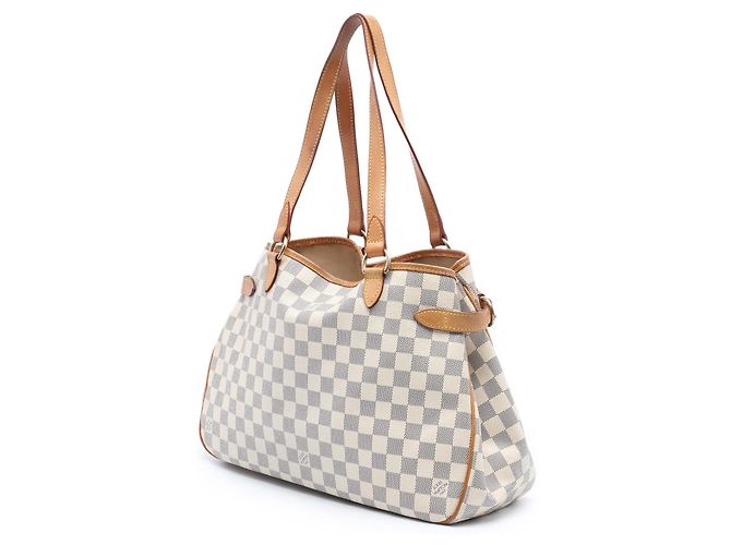 Louis Vuitton White Damier Azur Batignolles Horizontal Bianco - vista 2