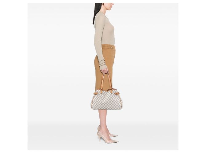Louis Vuitton White Damier Azur Batignolles Horizontal Bianco - vista 6