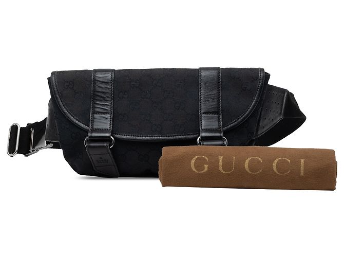 Borsa a cintura Gucci in tela GG nera Nero - vista 8