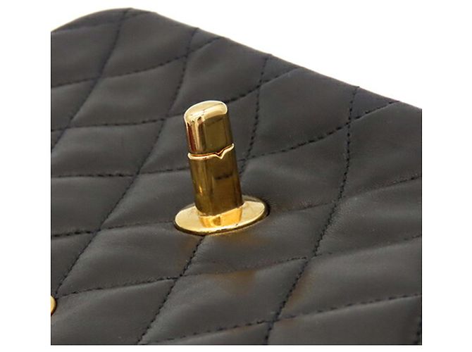 Chanel Black Small Classic Lambskin Double Flap Nero - vista 13
