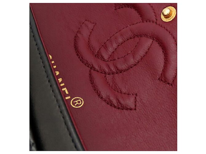Chanel Black Small Classic Lambskin Double Flap Nero - vista 8