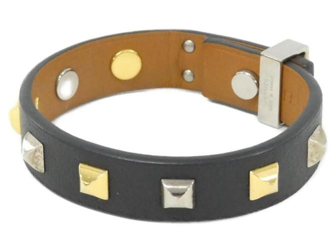 Hermès Pulsera con Colgante Mini Dog Clou Carre Hermes Negro - vista 2